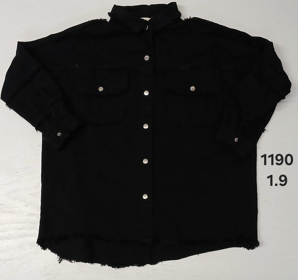 Fantastic Fawn (Small) Black Button Down Mid Sleeve Shacket